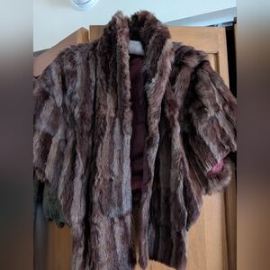 Luxurious Brown Fur Cape/ Stole